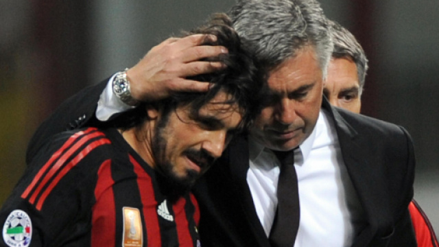 Gennaro Gattuso e Carlo Ancelotti.
