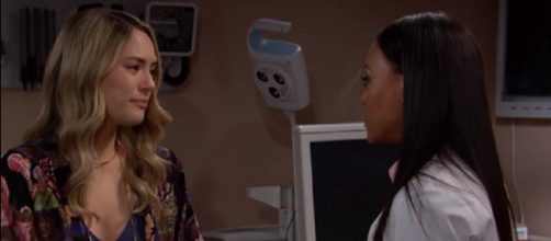 Bold and the Beautiful Hope choking on Steffy, Liam oblivious to bride's sadness (Image by CBS B&B Youtube)