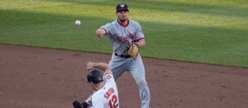 Daniel Murphy was picked up by the Cubs via trade in August. [Image Source: Keith Allison - Flickr]