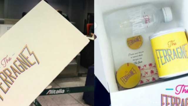 Aereo griffato The Ferragnez per gli invitati al matrimonio