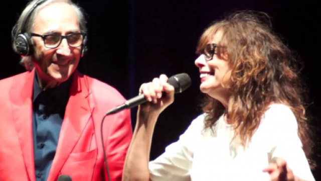 Franco Battiato ed Alice durante un concerto di qualche anno fa