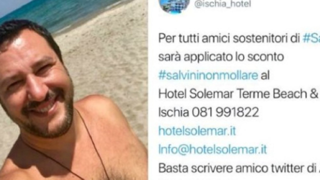 Hotel finito sotto attacca dagli anti salviniani