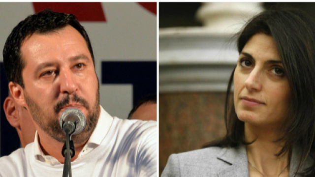 Questione rom: Virginia Raggi d'accordo con Matteo Salvini