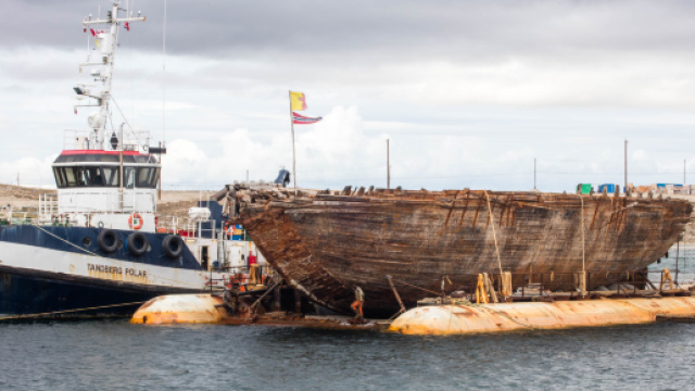 La nave Maud torna dopo 100 anni in Norvegia: part&igrave; per il Polo Nord