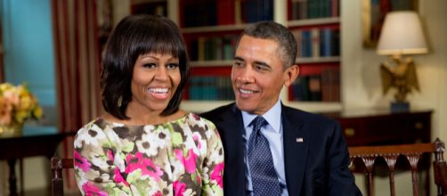 Barack Obama and Michelle record a message for ABC "Good Morning America." [Image courtesy &ndash; Pete Souza, Wikimedia Commons]