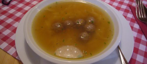 Beef broth with liver balls. [Image Source: Kent Wang - Flickr]