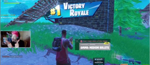 Ninja snagging that 'Fortnite' Victory Royale. [Image source: Ninja/YouTube]