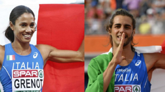 Libania Grenot e Gianmarco Tamberi, campioni europei in carica sui 400 metri e nel salto in alto
