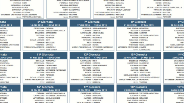 Gironi e calendario campionato di serie C 2018-2019, si parte mercoled&igrave; 19 settembre