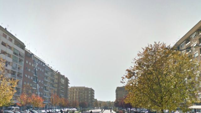 Largo Agosta, la piazza nel quadrante est di Roma dove una donna di 82 anni &egrave; morta dopo aver ricevuto una pallonata.