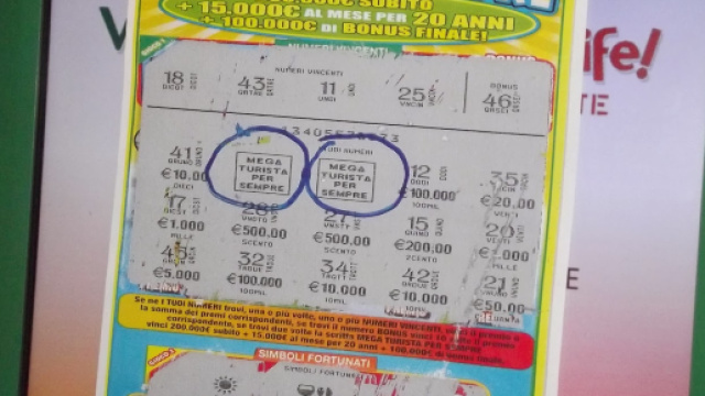 Grosseto: vince 5 milioni e sviene in tabaccheria.