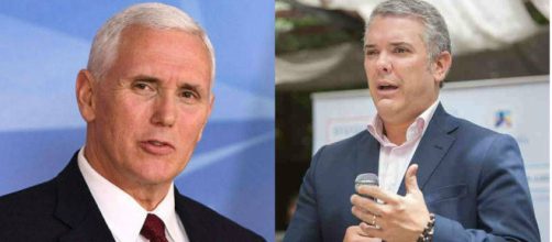 Iv&aacute;n Duque y Mike Pence acuerdan mantener presi&oacute;n sobre el gobierno venezolano