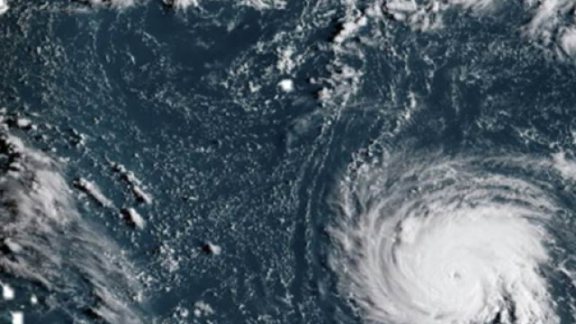 L'ouragan Florence vu du ciel a atteint les c&ocirc;tes am&eacute;ricaines