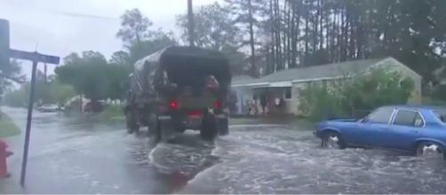 Hurricane Florence continues to pound the Carolina coast. [Image Credit &ndash; ABC News, YouTube video]