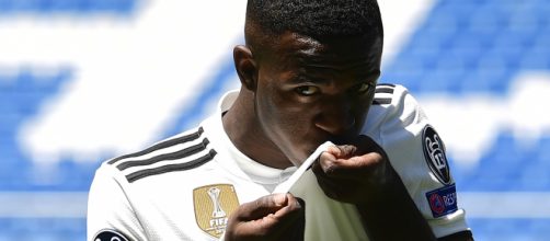 Vinicius Junior en su presentaci&oacute;n con el primer equipo