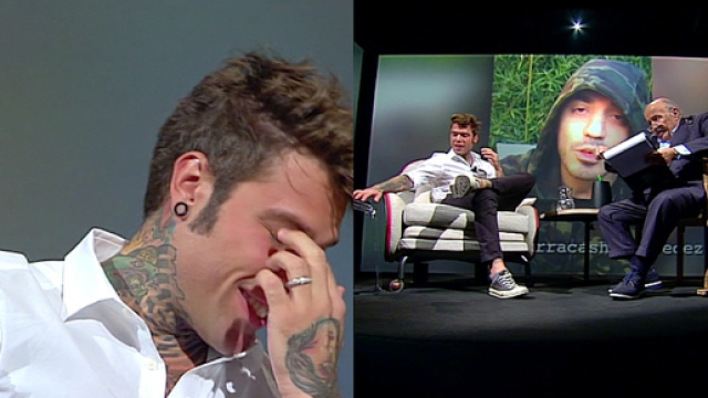 Fedez infastidito dalle domande di Costanzo su Marracash, J Ax e Rovazzi