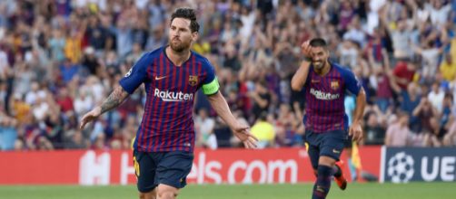 Lionel MESSI hat trick in FC Barcelona Champions League win ... -(Image via Champions League/Twitter)