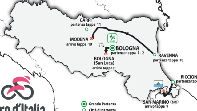 Le tappe del Giro d'Italia 2019 in Emilia Romagna