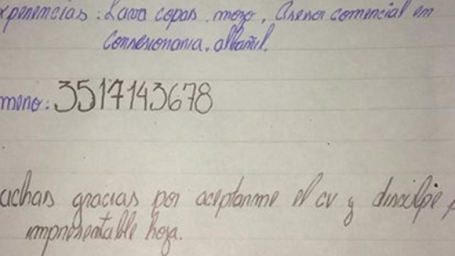 Argentina, scrive curriculum a mano: ragazzo assunto in pochi giorni