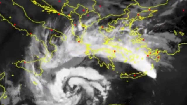 Il Medicane Zorbas sul Mar Ionio