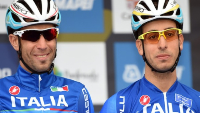 Vincenzo Nibali e Fabio Aru in maglia azzurra