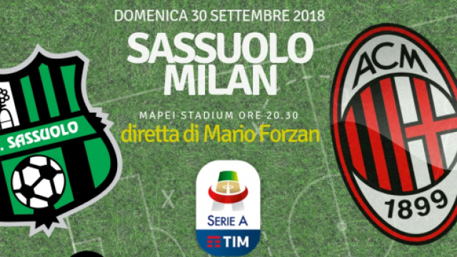 La domenica di serie A si chiude al Mapei Stadium con Sassuolo - Milan