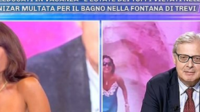 Aida Nizar e Vittorio Sgarbi ospiti a Pomeriggio 5