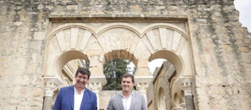 Juan Mar&iacute;n y Albert Rivera, este mi&eacute;rcoles en C&oacute;rdoba. / TWITTER