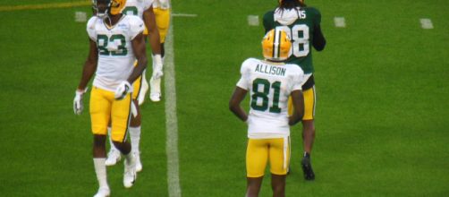 Geronimo Allison caught a touchdown pass in Week 1. [Image Source: Flickr | David Beasley]