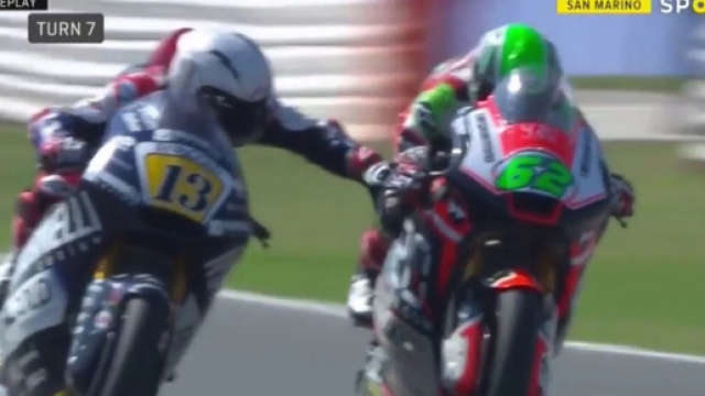 Scontro Fenati-Manzi Moto2 a Misano