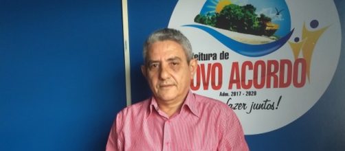 Prefeito levou tr&ecirc;s tiros. (Cr&eacute;dito: Prefeitura de Novo Acordo).