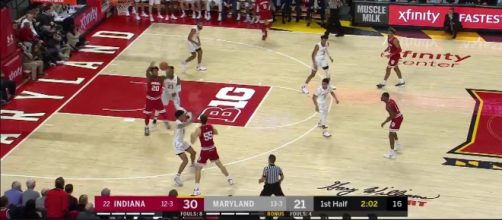 The Terrapins upset the Indiana Hoosiers. [Image via Big Ten Network/YouTube]