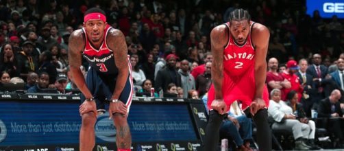 Bradley Beal and Kawhi Leonard gave their all in a double-overtime thriller on Sunday (Jan. 13). [Image via Bleacher Report/YouTube screencap]
