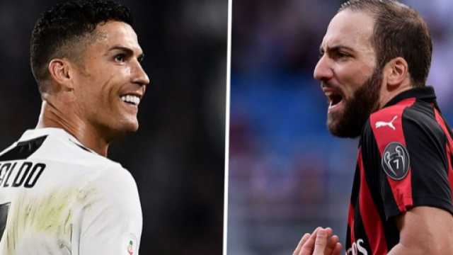 Ronaldo e Higuain. Juve- Milan