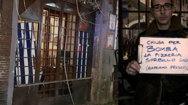 Napoli, &egrave; esplosa una bomba davanti la storica pizzeria Sorbillo