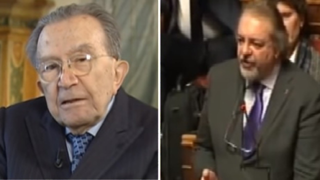 Giulio Andreotti e il penstellato Mario Michele Giarrusso