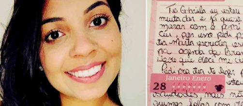 Gabriella recebeu carta de J&uacute;lia (Reprodu&ccedil;&atilde;o Facebook Gabriella Pereira)