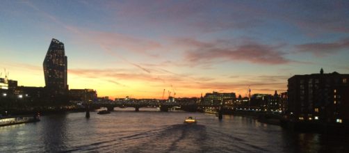 Atardecer en la City de Londres.