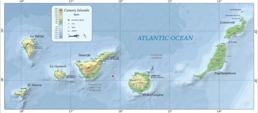 Epicentro del terremoto de 4'3 en Canarias