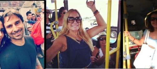 Famosos no transporte p&uacute;blico. (Reprodu&ccedil;&atilde;o: UOL)