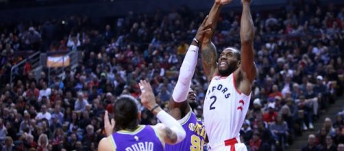 Kawhi Leonard went off for 45 points in a Raptors win on Tuesday (Jan. 1). [Image via Bleacher Report/YouTube screencap]