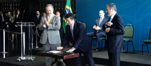 S&eacute;rgio Moro fala sobre tema pris&atilde;o ap&oacute;s condena&ccedil;&atilde;o em segunda inst&acirc;ncia em seu primeiro discurso - Foto/Reprodu&ccedil;&atilde;o/UOL