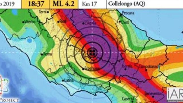 Terremoto in Marsica di Magnitudo 4.2 a Collelongo.