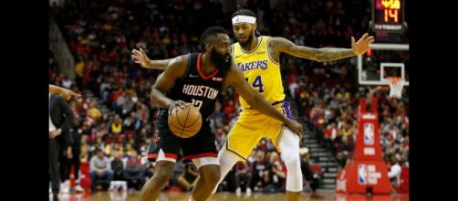 James Harden's 48 points on Saturday helped Houston defeat the Lakers in overtime. [Image via Bleacher Report/YouTube screencap]