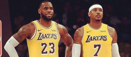 LeBron and Melo [Image by ryanreports / Instagram]