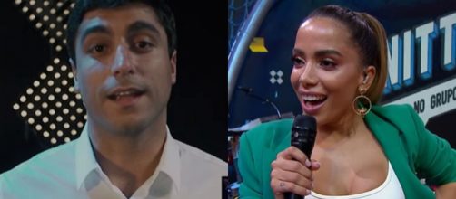 Cantora Anitta com Thiago. (Foto: Altas Horas/ montagem: Di&aacute;rio Online)