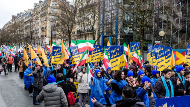 Manifestation du 8 f&eacute;vrier 2019 de l'opposition iranienne &agrave; Paris