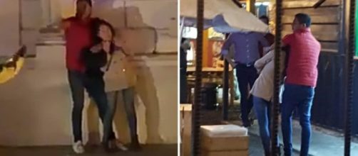 Im&aacute;genes del asesino antes de matar a su v&iacute;ctima, filmado por los tel&eacute;fonos m&oacute;viles de los transe&uacute;ntes y rodeado por la Polic&iacute;a.