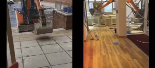 Scenes from a video captured inside the hotel. [Image Chris Waite/YouTube]