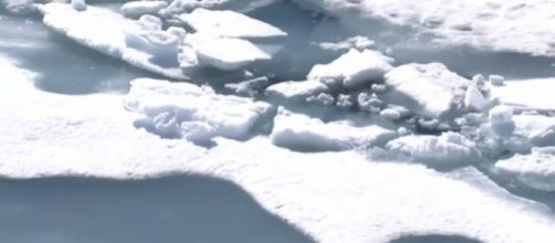 Oldest sea ice in the arctic starts to melt. [Image source/Sky News YouTube video]